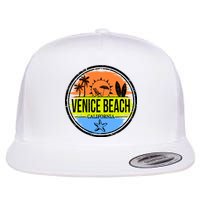 Venice Beach Retro Circle Flat Bill Trucker Hat