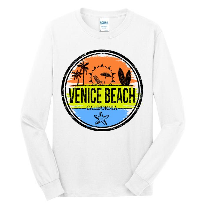 Venice Beach Retro Circle Tall Long Sleeve T-Shirt