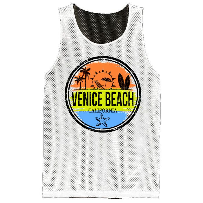 Venice Beach Retro Circle Mesh Reversible Basketball Jersey Tank