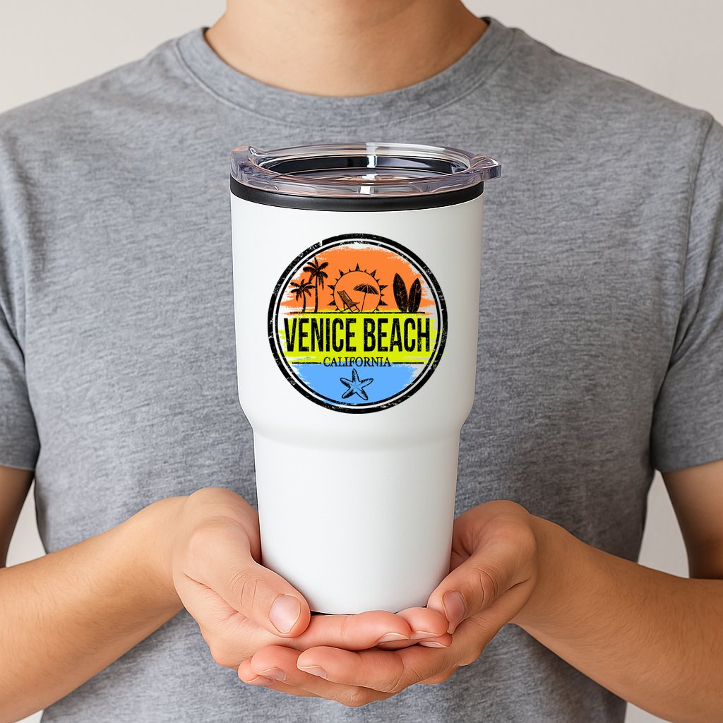 Venice Beach Retro Circle Tumbler