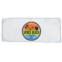 Venice Beach Retro Circle Large Microfiber Waffle Golf Towel