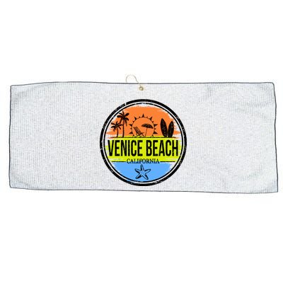 Venice Beach Retro Circle Large Microfiber Waffle Golf Towel