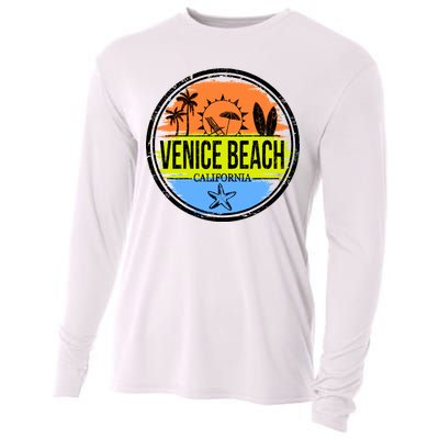 Venice Beach Retro Circle Cooling Performance Long Sleeve Crew