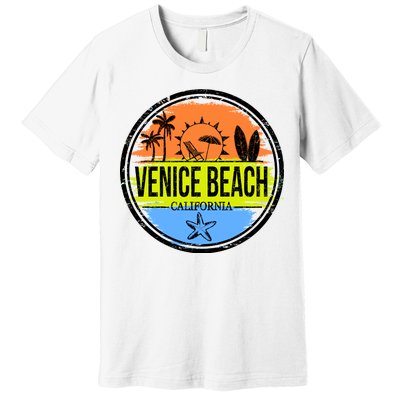 Venice Beach Retro Circle Premium T-Shirt