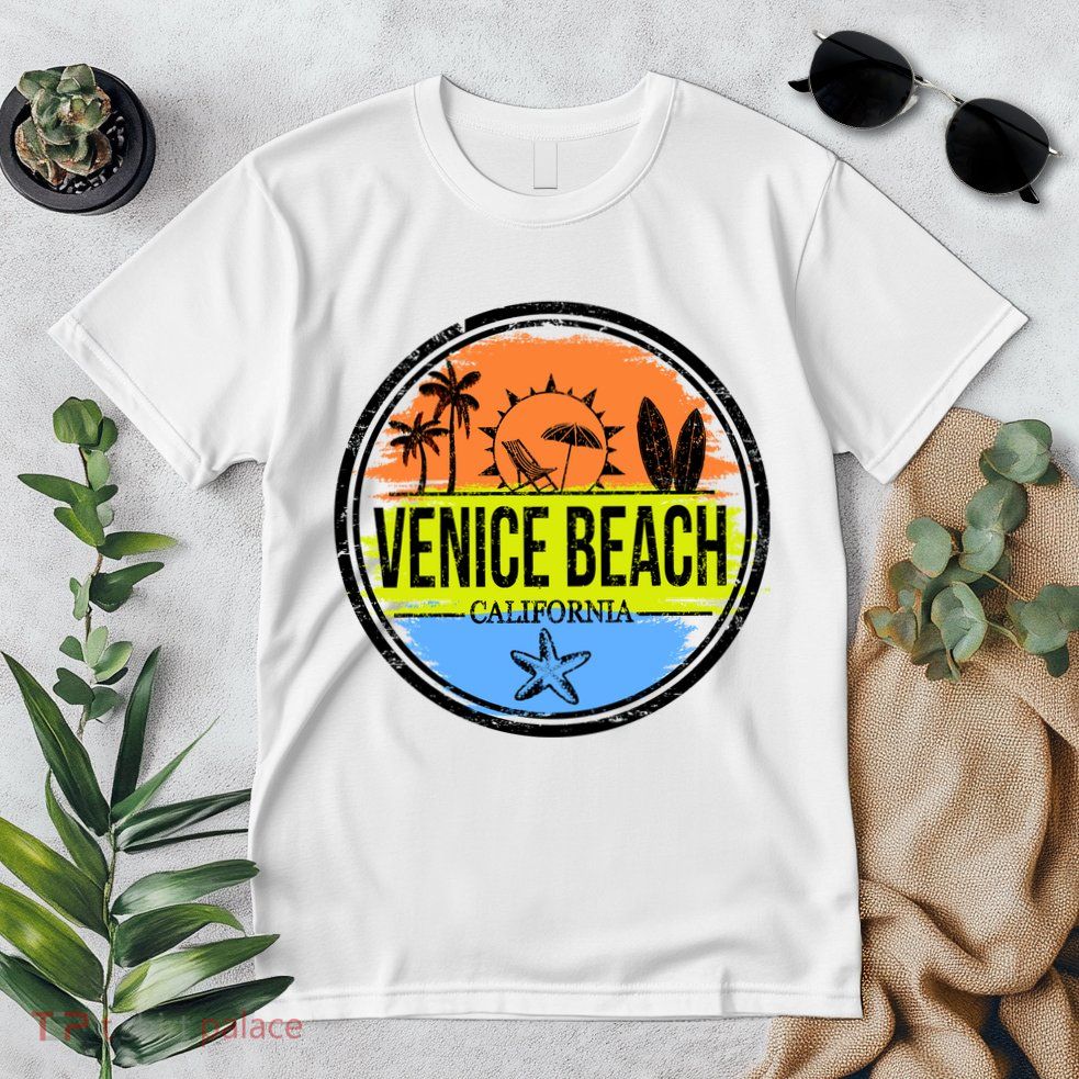 Venice Beach Retro Circle Premium T-Shirt