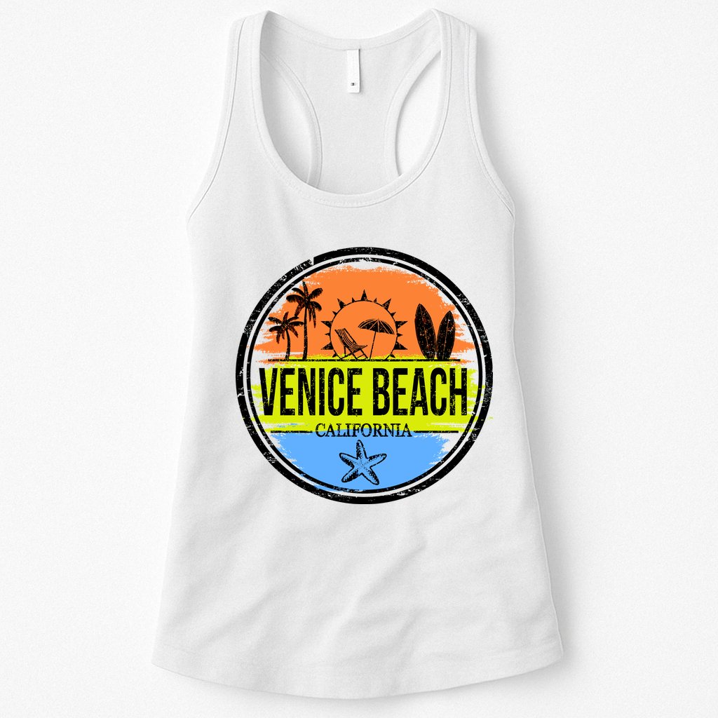 Venice Beach Retro Circle Womens Tank Top