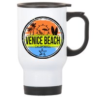 Venice Beach Retro Circle Stainless Steel Travel Mug