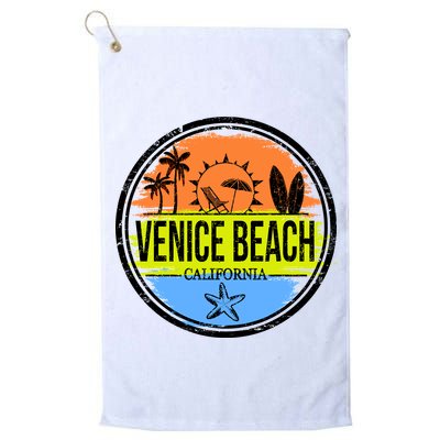 Venice Beach Retro Circle Golf Towel