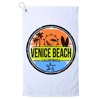 Venice Beach Retro Circle Platinum Collection Golf Towel