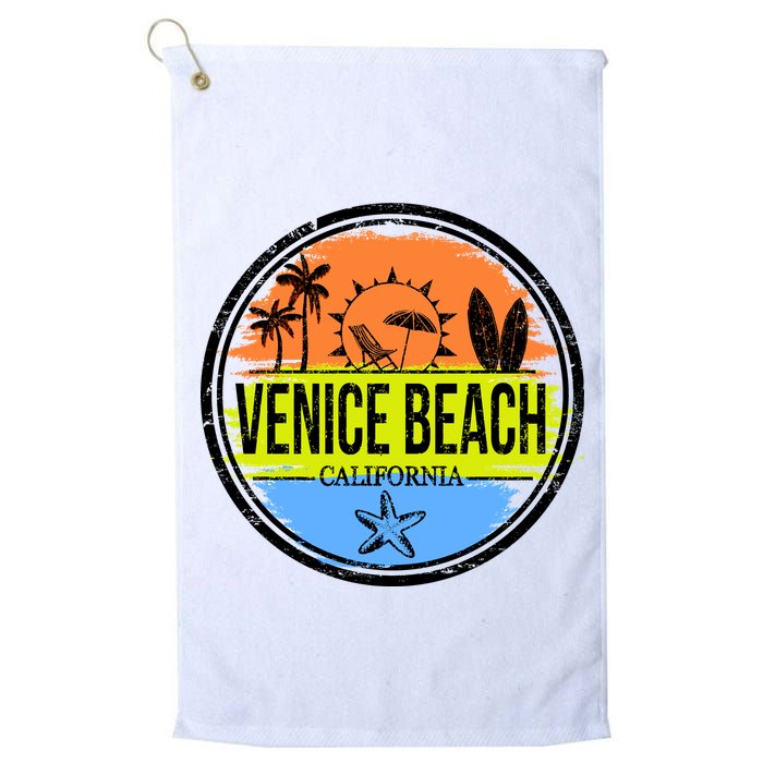 Venice Beach Retro Circle Golf Towel