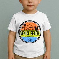 Venice Beach Retro Circle Toddler T-Shirt