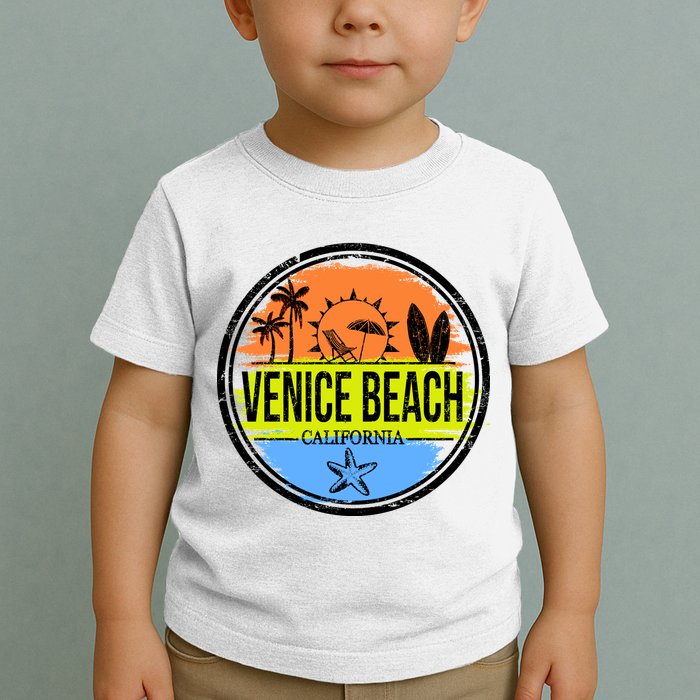 Venice Beach Retro Circle Toddler T-Shirt