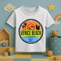 Venice Beach Retro Circle Toddler T-Shirt