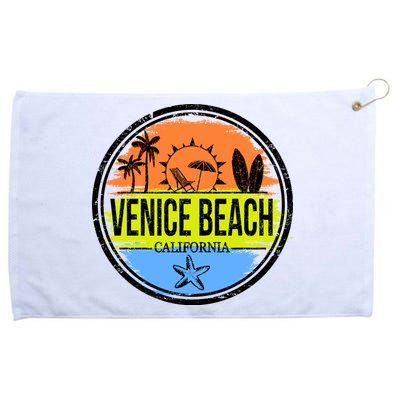 Venice Beach Retro Circle Grommeted Golf Towel