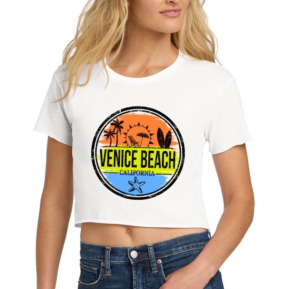 Venice Beach Retro Circle Crop Top
