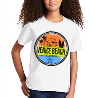 Venice Beach Retro Circle Kids T-Shirt