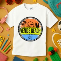 Venice Beach Retro Circle Kids T-Shirt