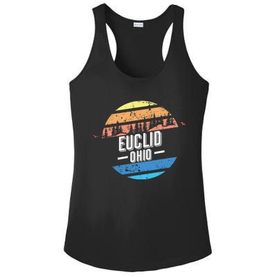 Vintage Euclid Ohio Sunset Souvenir Print Gift Ladies PosiCharge Competitor Racerback Tank