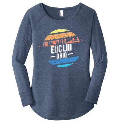 Vintage Euclid Ohio Sunset Souvenir Print Gift Women's Perfect Tri Tunic Long Sleeve Shirt