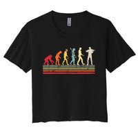 Violin Evolution Of Man Women's Crop Top Tee