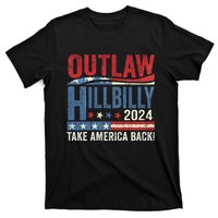 Vintage Elections Outlaw Hillbilly Us Flag Trump Vance 2024 Outlaw Hillbilly Us T-Shirt