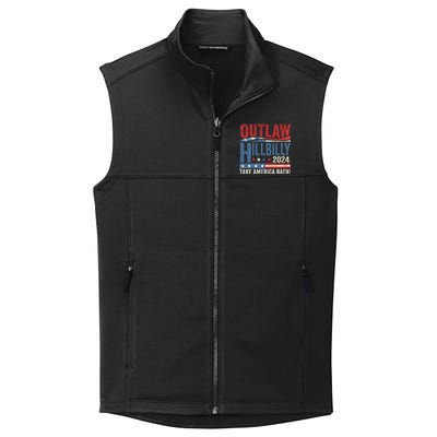 Vintage Elections Outlaw Hillbilly Us Flag Trump Vance 2024 Outlaw Hillbilly Us Collective Smooth Fleece Vest