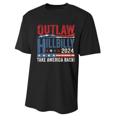 Vintage Elections Outlaw Hillbilly Take America Back Gift Performance Sprint T-Shirt