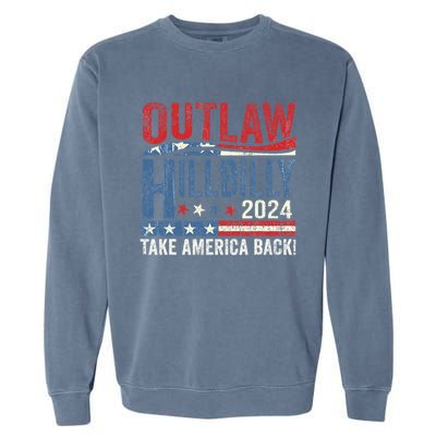 Vintage Elections Outlaw Hillbilly Take America Back Gift Garment-Dyed Sweatshirt