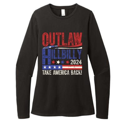 Vintage Elections Outlaw Hillbilly Us Flag Womens CVC Long Sleeve Shirt