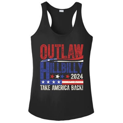 Vintage Elections Outlaw Hillbilly Us Flag Ladies PosiCharge Competitor Racerback Tank