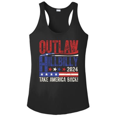 Vintage Elections Outlaw Hillbilly Us Flag Ladies PosiCharge Competitor Racerback Tank