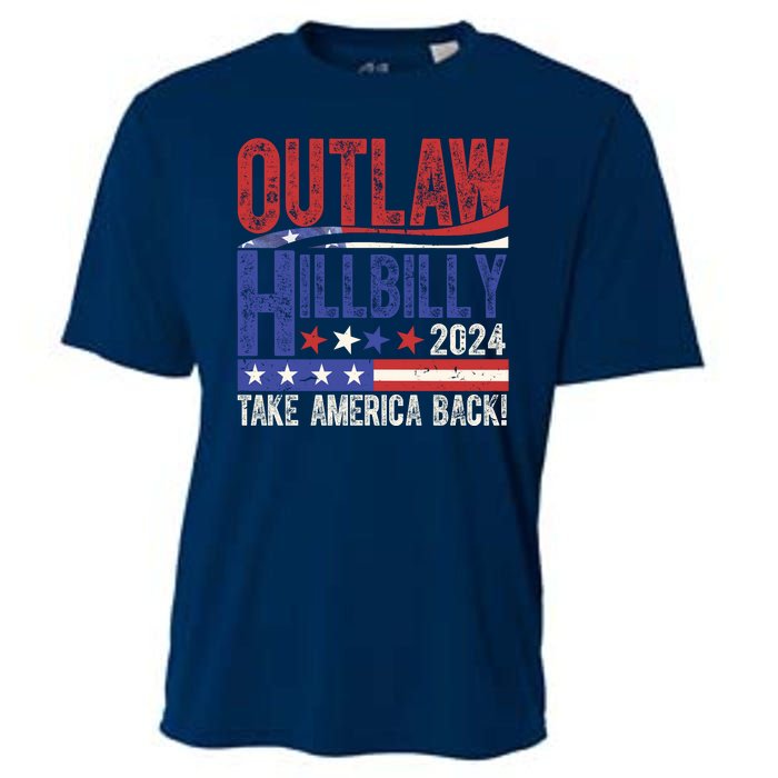 Vintage Elections Outlaw Hillbilly Us Flag Cooling Performance Crew T-Shirt