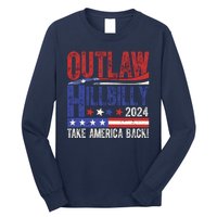 Vintage Elections Outlaw Hillbilly Us Flag Long Sleeve Shirt