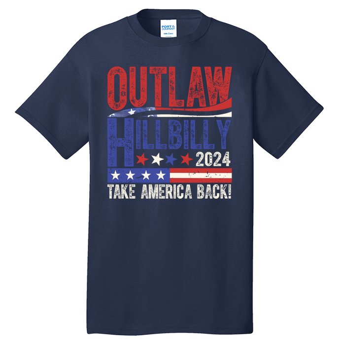 Vintage Elections Outlaw Hillbilly Us Flag Tall T-Shirt