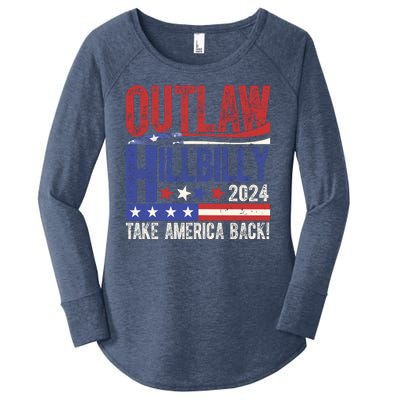 Vintage Elections Outlaw Hillbilly Us Flag Women's Perfect Tri Tunic Long Sleeve Shirt