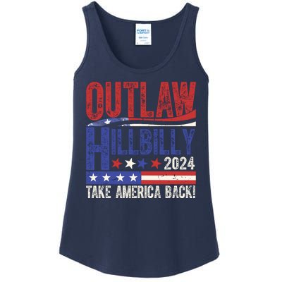 Vintage Elections Outlaw Hillbilly Us Flag Ladies Essential Tank