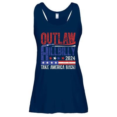 Vintage Elections Outlaw Hillbilly Us Flag Ladies Essential Flowy Tank