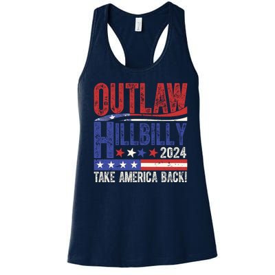 Vintage Elections Outlaw Hillbilly Us Flag Women's Racerback Tank