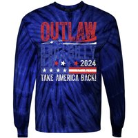 Vintage Elections Outlaw Hillbilly Us Flag Tie-Dye Long Sleeve Shirt