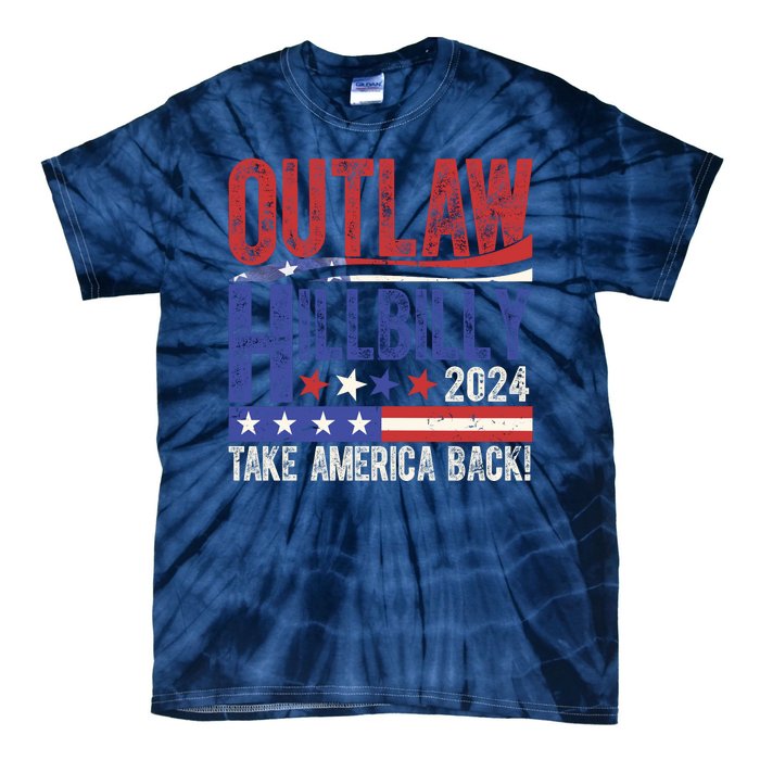 Vintage Elections Outlaw Hillbilly Us Flag Tie-Dye T-Shirt