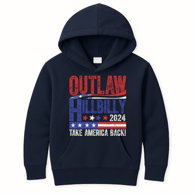 Vintage Elections Outlaw Hillbilly Us Flag Kids Hoodie