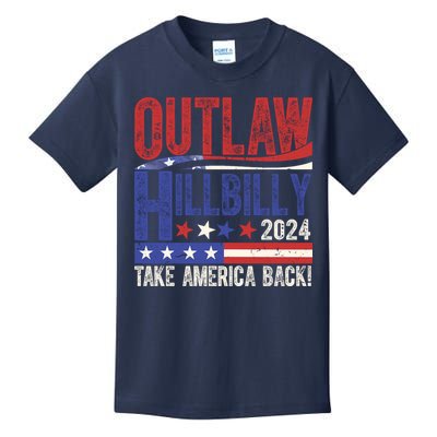 Vintage Elections Outlaw Hillbilly Us Flag Kids T-Shirt