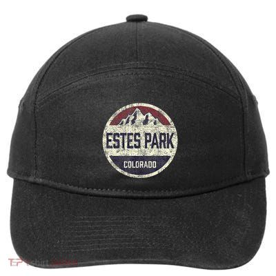 Vintage Estes Park Colorado Mountain Retro Souvenir 7-Panel Snapback Hat