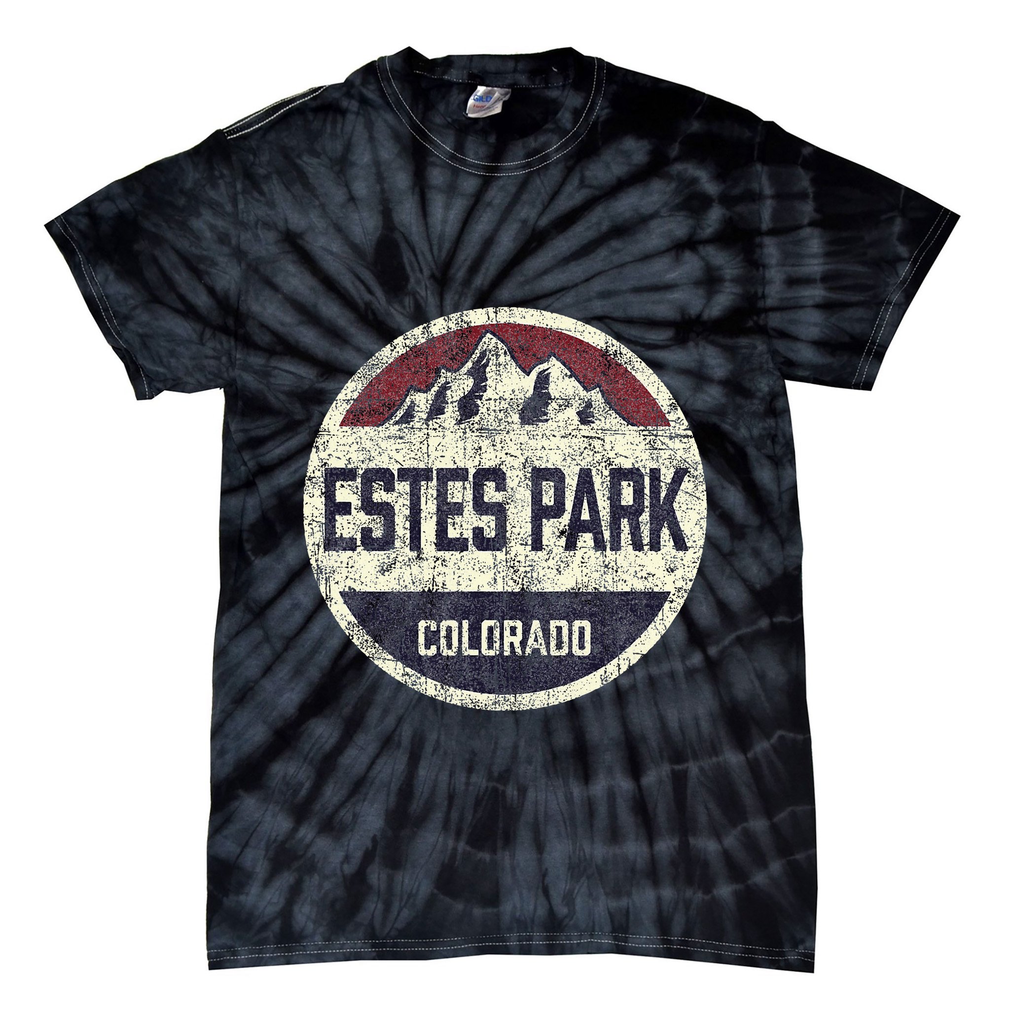 Vintage Estes Park Colorado Mountain Retro Souvenir Tie-Dye T-Shirt