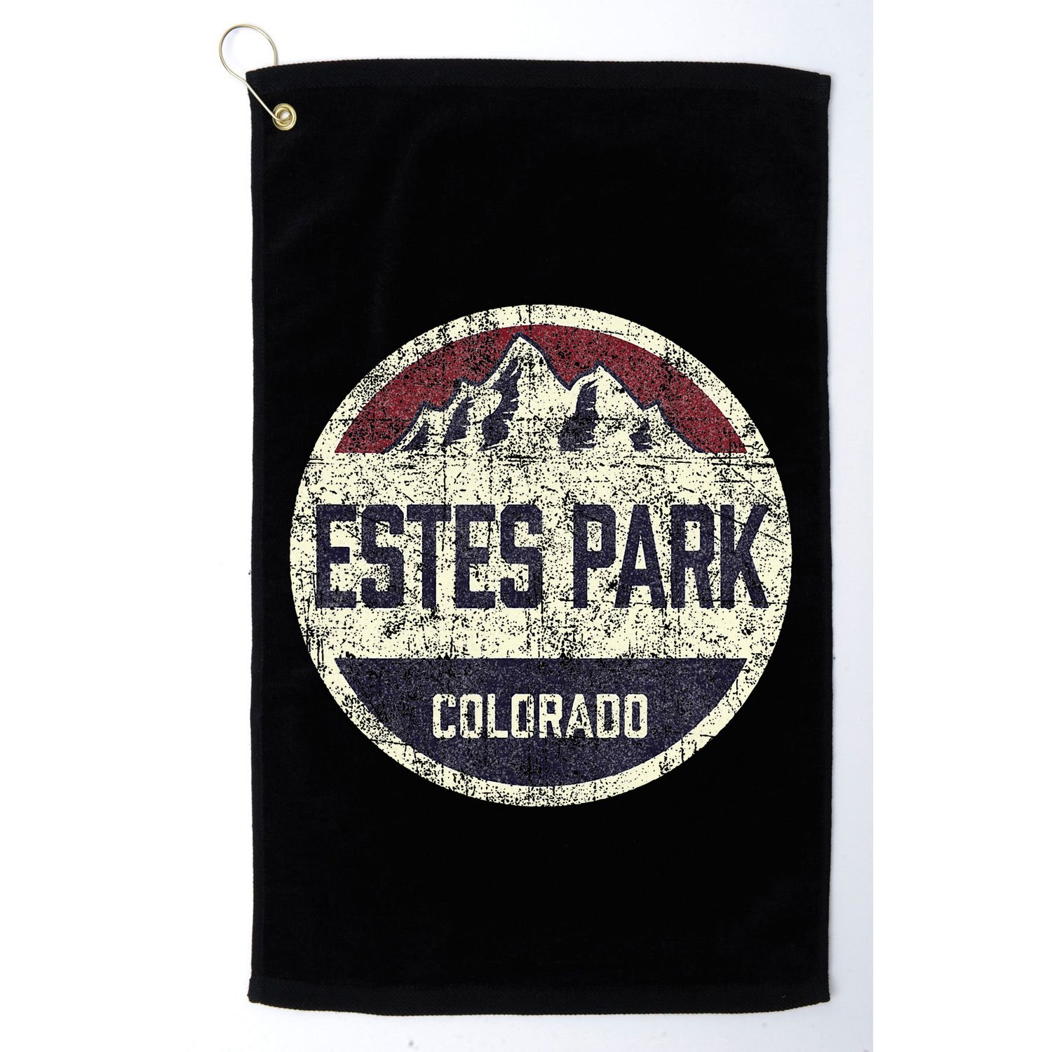Vintage Estes Park Colorado Mountain Retro Souvenir Golf Towel