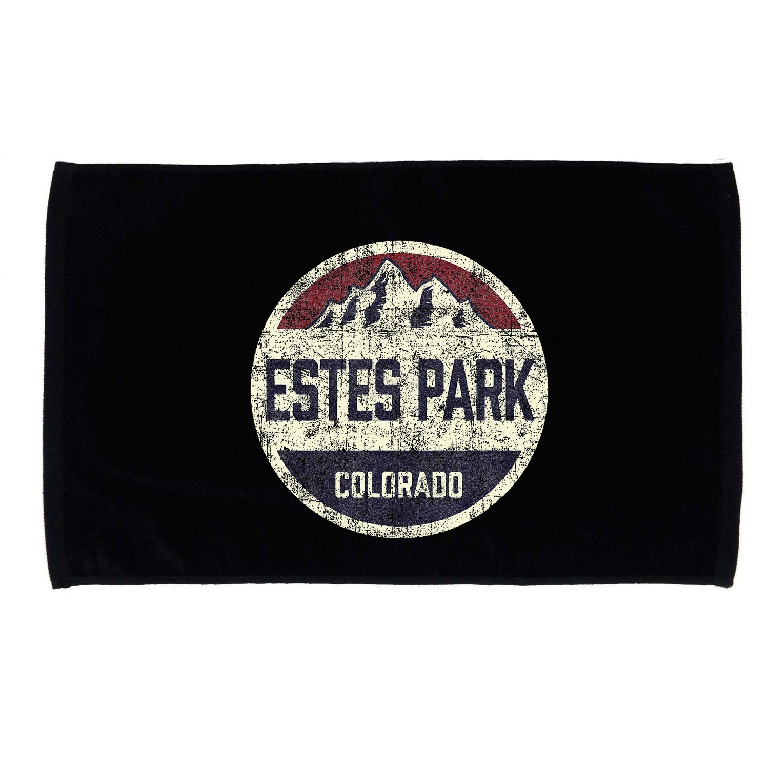 Vintage Estes Park Colorado Mountain Retro Souvenir Microfiber Hand Towel