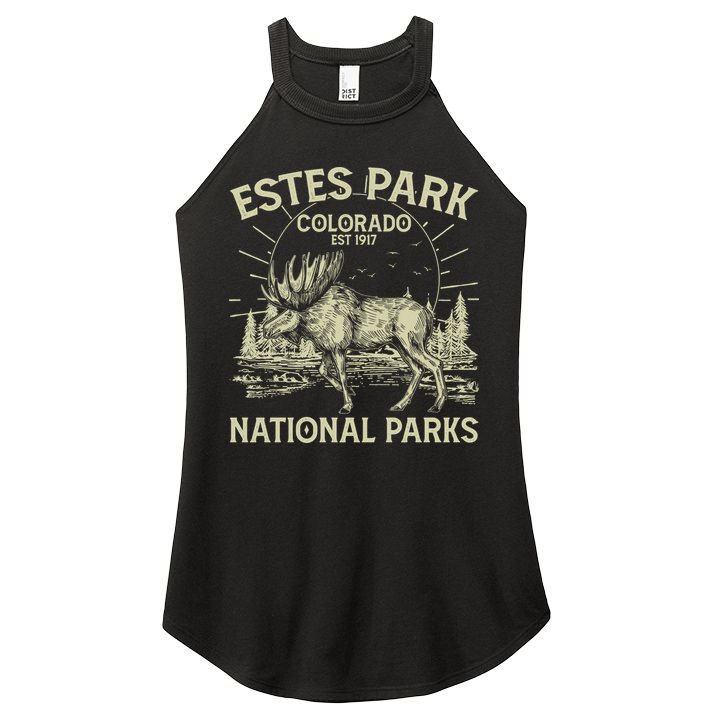 Vintage Estes Park Colorado National Parks Est 1917 Women's Perfect Tri Rocker Tank