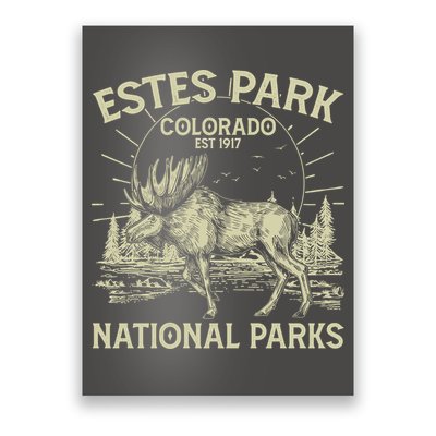 Vintage Estes Park Colorado National Parks Est 1917 Poster