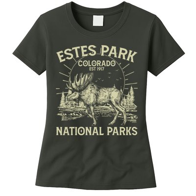 Vintage Estes Park Colorado National Parks Est 1917 Womens T-Shirt