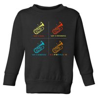 Vintage Euphonium Player Brass Orchestra Toddler Sweatshirt